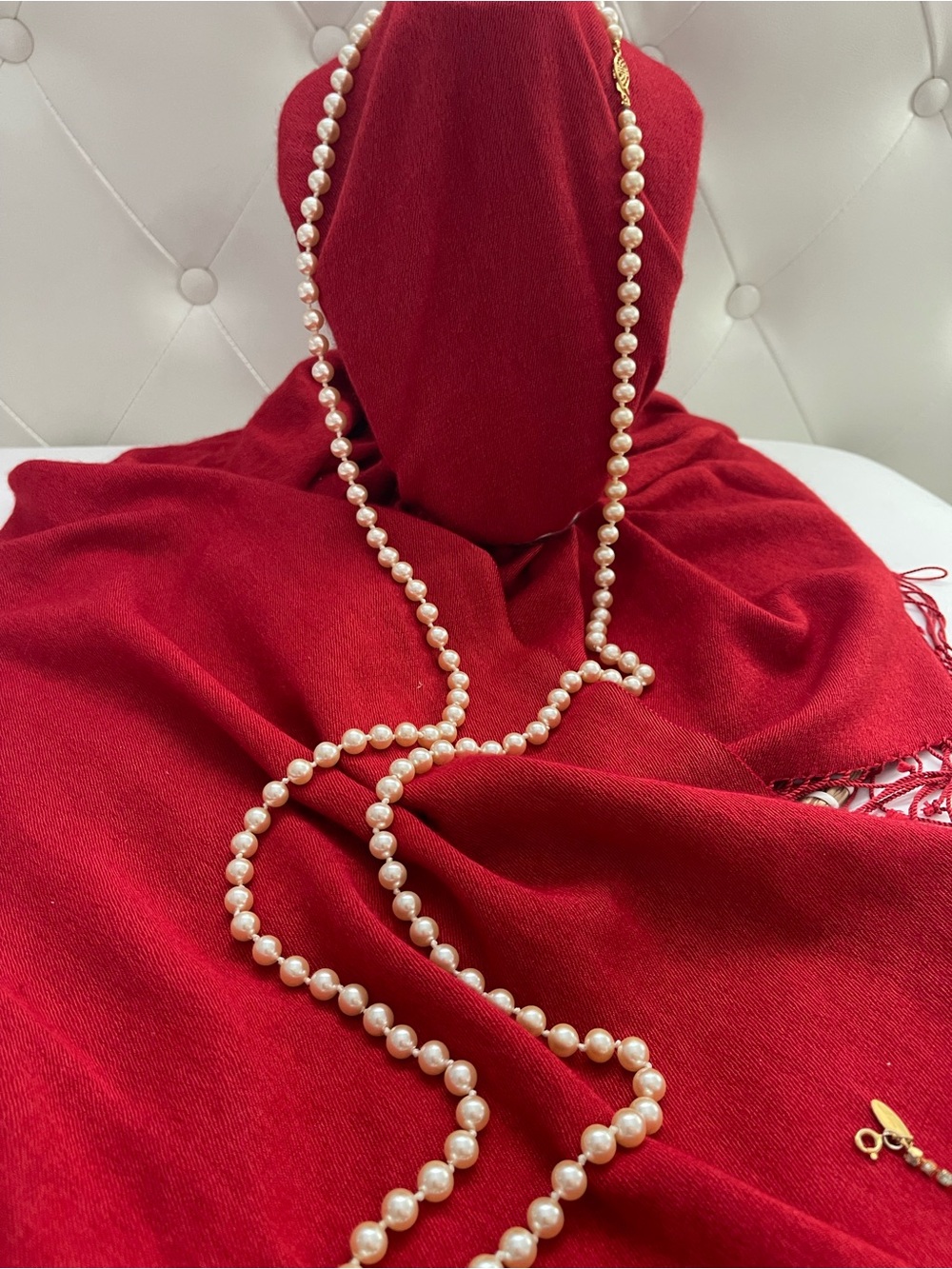 Vintage Hand Knotted Pearl Women’s Necklace GSILVER Clasp